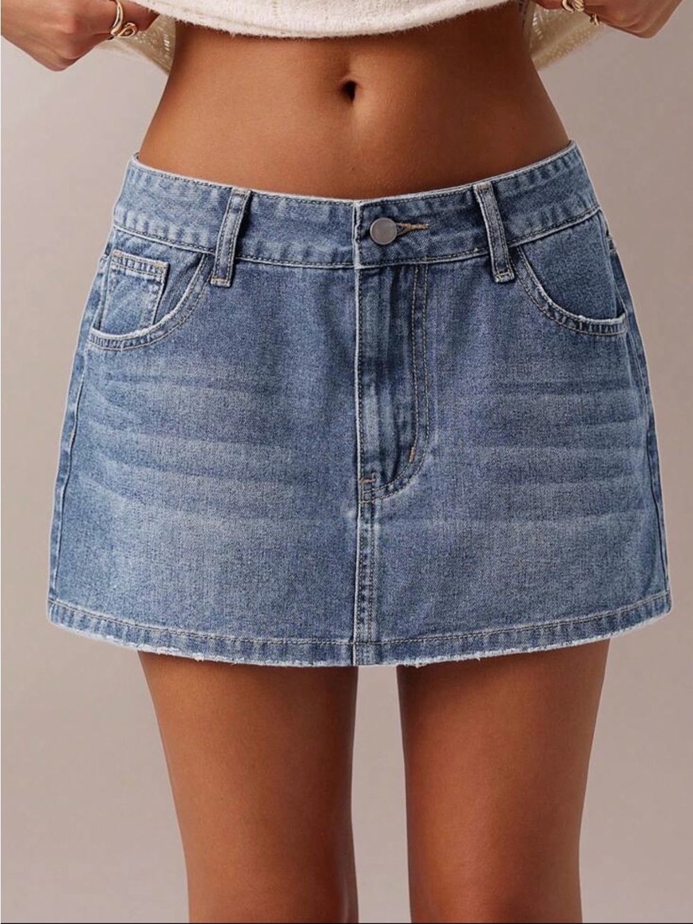 Forever 21 x SHEIN Women's Blue Denim Mini Skirt Size 2 XS